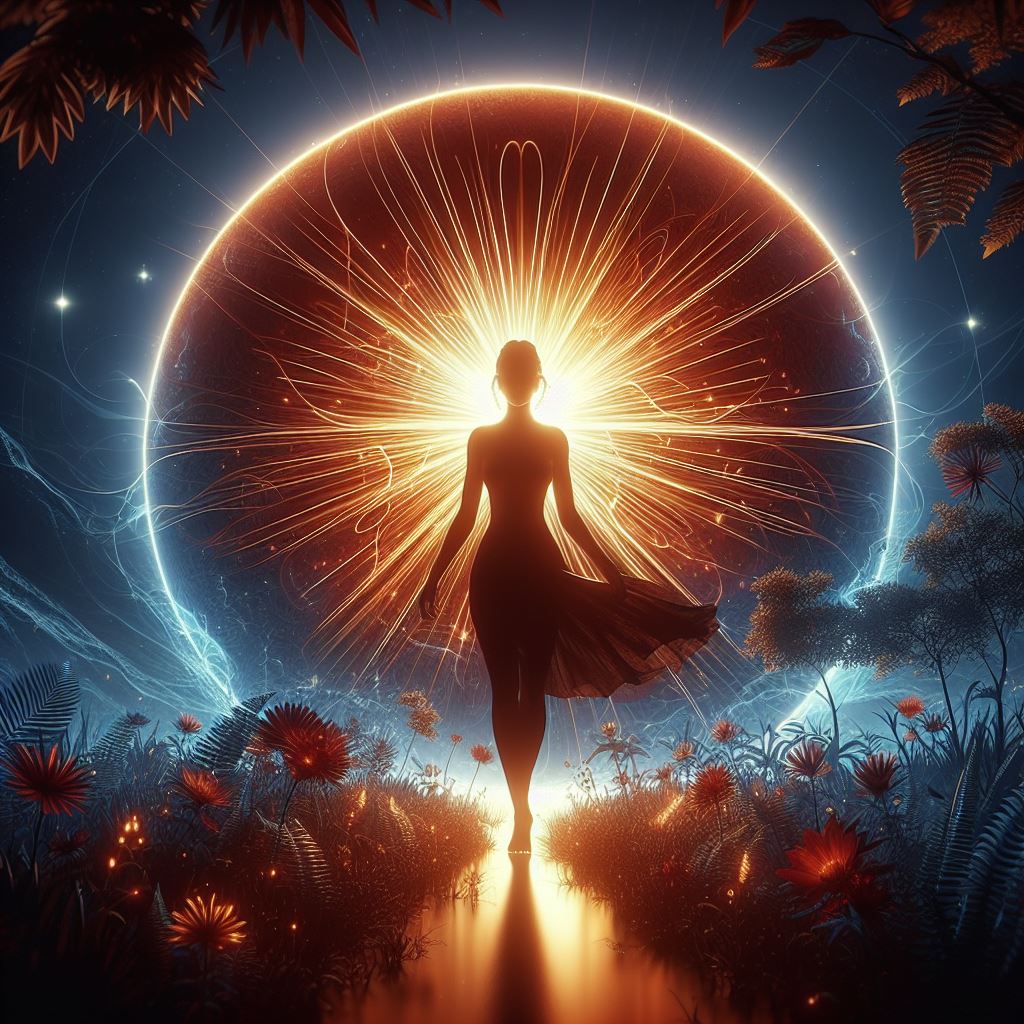 une personne activant et expansant sa lumière intérieure