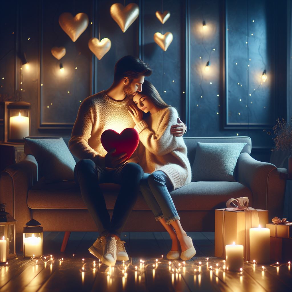 Des amoureux le coeur sur la main
