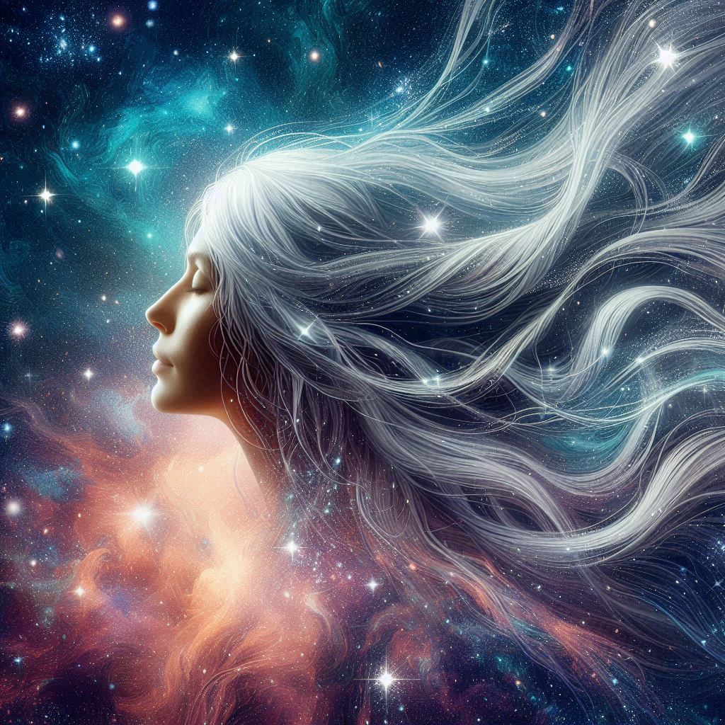 La Couronne de Sagesse et de Résilience : Les Cheveux Blancs - dessins ia de personnes aux cheveux blancs