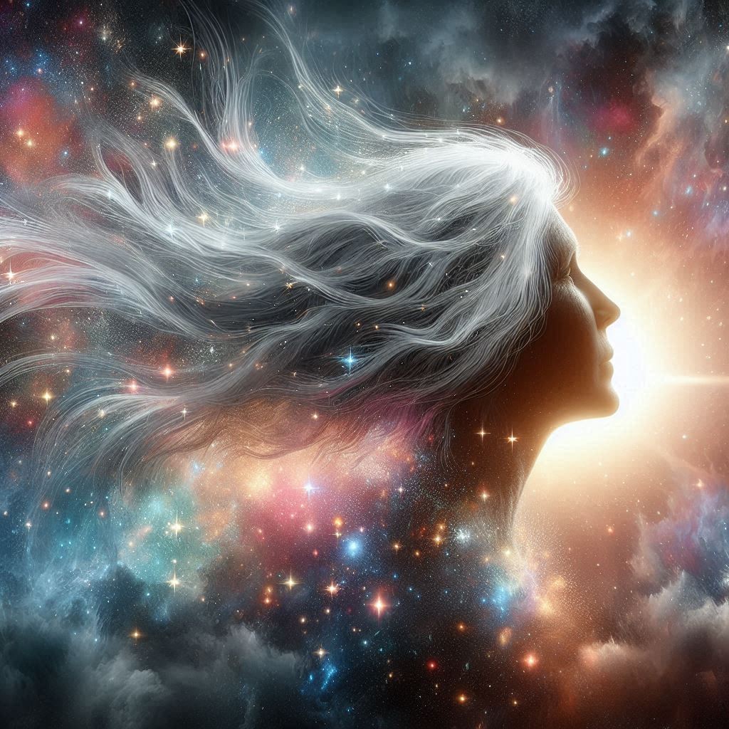 La Couronne de Sagesse et de Résilience : Les Cheveux Blancs - dessins ia de personnes aux cheveux blancs